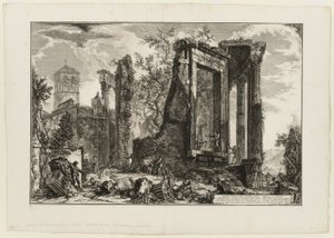 Outra vista do Templo da Sibila em Tivoli, de Vistas de Roma de Giovanni Battista Piranesi