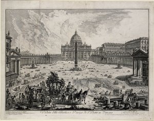 Vista da Basílica e da Praça de São Pedro no Vaticano (de: Vedute di Roma)