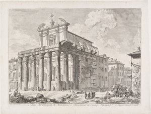 Vista do Templo de Antonino e Faustina no Campo Vaccino de Giovanni Battista Piranesi