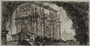 Arco de Constantino em Roma, placa 9 de algumas vistas dos arcos do triunfo e outros monumentos de Giovanni Battista Piranesi