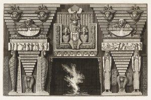 Gebundener Druck, Etruskischer Kamin, aus Diverse Maniere d