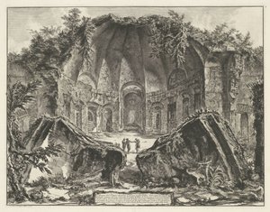 Canopus em Villa Adriana te Tivoli Restos do Templo de Deus Canopus na Villa Adriana em Tivoli (título no objeto) Gezichten op Rome (título da série) Vistas de Roma projetadas e gravadas pelo arquiteto Giambattista Piranesi Ve (nez) iano (título da série) de Giovanni Battista Piranesi