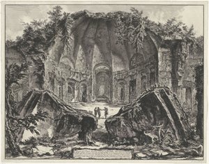 Canopus in de Villa Adriana te Tivoli
Restos do Templo do Deus Canopus na Villa de Hadrian em Tivoli (título sobre o objecto)
Gezichten op Rome (título da série)
Vistas de Roma desenhadas e gravadas pelo arquitecto Giambattista Piranesi Ve(nez)iano (tít de Giovanni Battista Piranesi