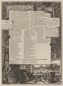 Catálogo de Obras de Giovanni Battista Piranesi