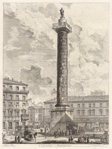 Colonna Antonina (A Coluna de Marcus Aurelius), de Vedute di Roma (Vistas de Roma) de Giovanni-Battista Piranesi