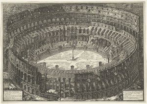 Coliseu te Roma
Vista do Anfiteatro Flamengo conhecido como o Coliseu (título sobre o objecto)
Gezichten op Rome (título da série)
Vistas de Roma desenhadas e gravadas pelo arquitecto Giambattista Piranesi Ve(nez)iano (título da série) de Giovanni Battista Piranesi