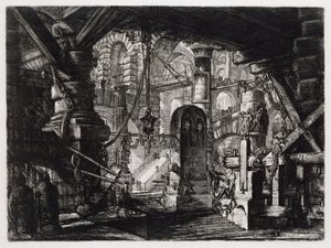 O pilar com a corrente (Prancha 16 em: Carceri d