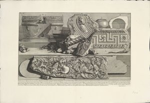 Fragmente aus dem Grab von Caecilia Metella in Rom