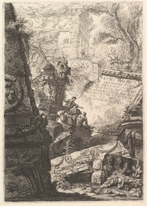 Frontispício: primeira parte de arquiteturas e perspectivas, Roma, ca. 1750 de Giovanni Battista Piranesi
