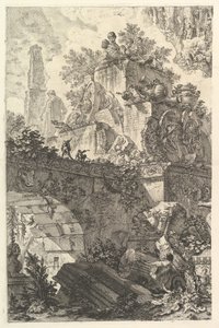 Frontispício, com a estátua de Minerva, ca. 1748 de Giovanni Battista Piranesi