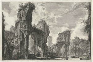 Gezichten op Rome, de Campagna, etc. (122 bladen)
Ruínas dos Sixtus, ou o grande salão dos Banhos Antoninos (título sobre o objecto)
Gezichten op Rome (título da série)
Vistas de Roma desenhadas e gravadas pelo arquitecto Giambattista Piranesi Ve(nez)ia de Giovanni Battista Piranesi