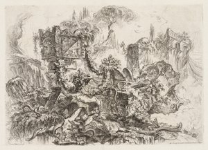 Groteschi: Ruínas com Serpentes de Giovanni-Battista Piranesi