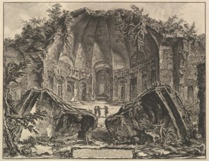 Villa Adriano: as sobras de Canopus do templo de Deus Canopus na vila de Adriano em Tivo ..., ca. 1769 de Giovanni Battista Piranesi