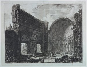 Villa de Adriano perto de Tivoli, "As Vistas de Roma" (1748-1778) de Giovanni Battista Piranesi