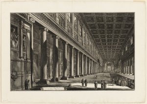 Innenansicht der Basilika S. Maria Maggiore, aus Ansichten von Rom