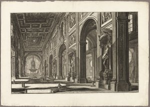 Vista interior da Basílica de São João de Latrão, de Vistas de Roma de Giovanni Battista Piranesi