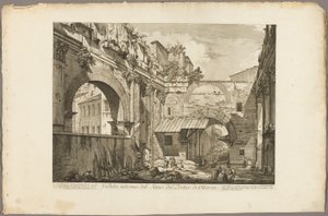 Vista interna do Átrio do Pórtico de Octavia, de Vistas de Roma de Giovanni Battista Piranesi