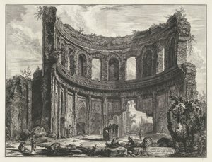 Kleine paleis em Villa Adriana te Tivoli
Restos do Templo conhecido como Appollo na Villa de Hadrian, perto de Tivoli (título sobre o objecto)
Gezichten op Rome (título da série)
Vistas de Roma desenhadas e gravadas pelo arquitecto Giambattista Piranesi de Giovanni Battista Piranesi