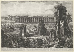 Antiga muralha da cidade e templos em Paestum Vue de ce qui reste encore des Murs A. de l