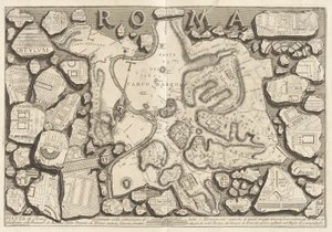 Plano de Roma desenhado com a situação de todos os monumentos antigos de Giovanni-Battista Piranesi