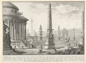 Ilustração 10: O antigo Capitólio subiu cerca de cem degraus [...] Campido ..., 1743. de Giovanni Battista Piranesi