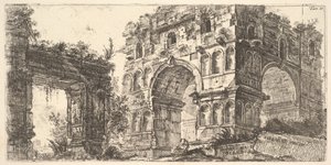 Ilustração 11: Templo de Janus Tempio di Giano da série Roman Antiquity, ca. 1748 de Giovanni Battista Piranesi