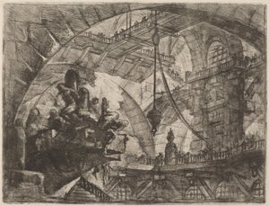 Gefangene auf einer herausragenden Plattform von Giovanni Battista Piranesi