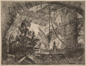 Prisioneiros numa plataforma saliente de Giovanni Battista Piranesi
