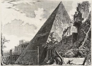 Pirâmide de Caio Céstio de Giovanni Battista Piranesi