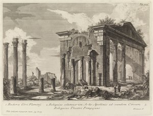 Ruínas do Pórtico de Octávia de Giovanni Battista Piranesi