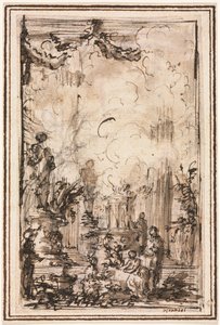 Oferta de sacrifício em um templo de Giovanni Battista Piranesi