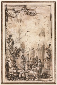 Oferta Sacrificial em um Templo, depois de 1750. de Giovanni Battista Piranesi