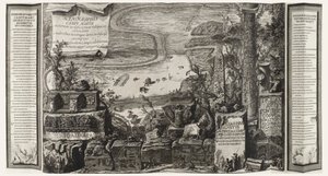 Scenographia Campi Martii, página do Campo Marzio da Roma Antiga de Giovanni-Battista Piranesi