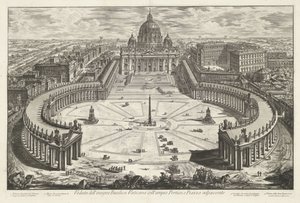 Sint-Pietersplein met de Sint-Pietersbasiliek te Vaticaanstad
Veduta dell