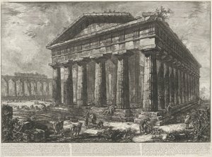 Templo de Netuno em Paestum Vue du temple de Neptune, Dieu tutélaire de l
