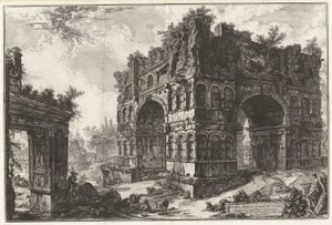 Templo chamado volgarm.te di Giano. A. Arco conhecido como degl de Giovanni Battista Piranesi