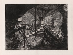 O Arco com Ornamento de Concha, placa 11 de Carceri d de Giovanni Battista Piranesi