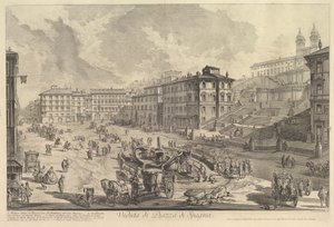 A Escadaria Espanhola Vista da Escadaria Espanhola, ca. 1750 de Giovanni Battista Piranesi