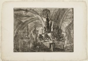 O Cais com uma Lâmpada, placa 15 de Prisões Imaginárias de Giovanni Battista Piranesi