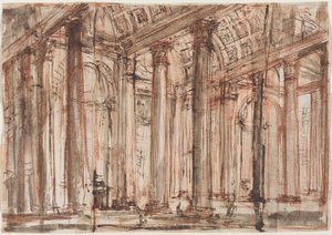 O pórtico do Panteão de Giovanni Battista Piranesi
