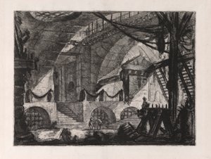 O Sawhorse, placa 12 de Carceri d de Giovanni-Battista Piranesi