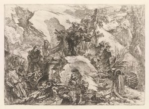 Os Esqueletos, de Grotteschi (Grotesques) de Giovanni Battista Piranesi