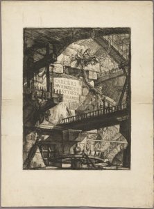Página de título de prisões imaginárias de Giovanni-Battista Piranesi