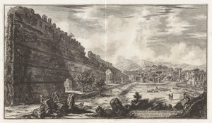 Vista dos restos do Forte Pretoriano [o Poecile] em Adriano de Giovanni Battista Piranesi