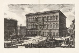Vista do Palazzo Farnese (Vista do Palazzo Farnese), de Vedute di Roma (Vistas de Roma) de Giovanni Battista Piranesi