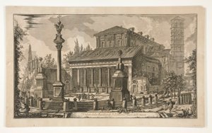 Vista de S. Lorenzo fora das muralhas, de Vedute di Roma de Giovanni-Battista Piranesi