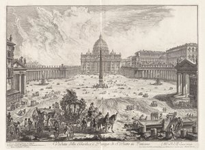 Vista da Basílica e da Praça de São Pedro de Giovanni-Battista Piranesi