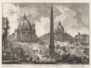Vista da Piazza del Popolo, de Vedute di Roma (Vistas de Roma) de Giovanni Battista Piranesi
