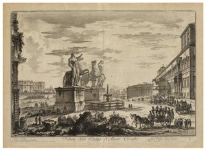 Vista da Piazza di Monte Cavallo (do Quirinale) de Giovanni Battista Piranesi