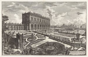 Vista da villa de Sua Eminência o Cardeal Alessandro Albani, fora da Porta Salaria, de Vedute di Roma (Vistas de Roma) de Giovanni Battista Piranesi